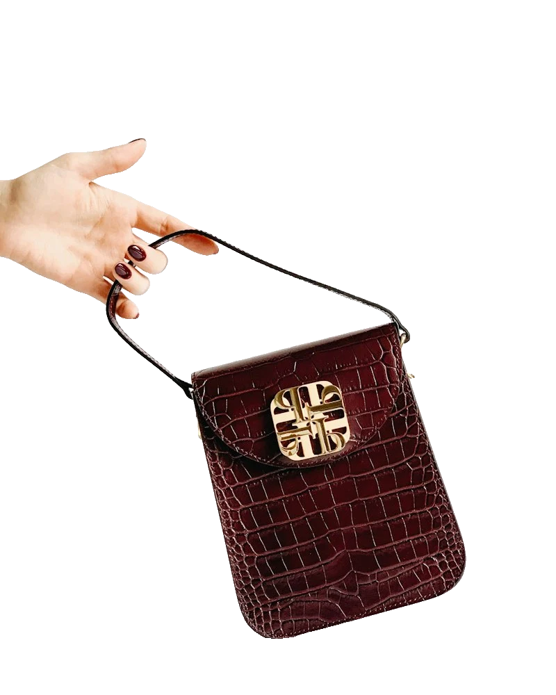 کیف دستی چرم طرح کروکودیل
